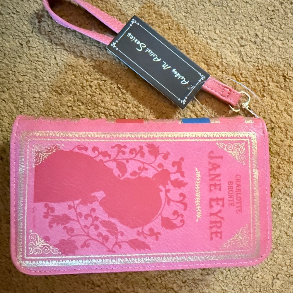 Jane Eyre Pink Wristlet